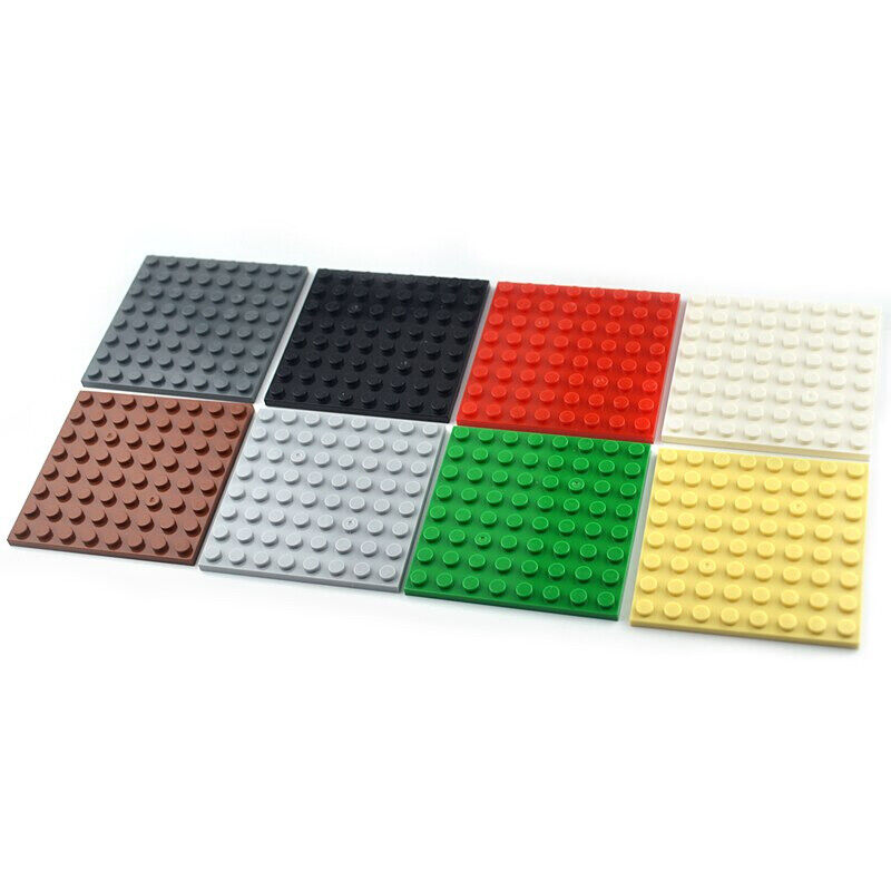 Building Blocks Dots base plates & Pillars DIY - 8x8 10pcs - 8 Colors