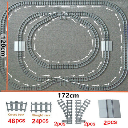 City Rail Flexible Tracks for LEGO Kit Train Building Blocks Sets DIY - 20 Sets!