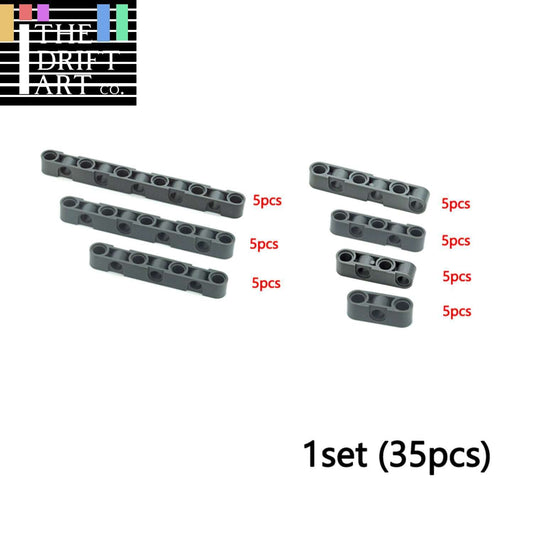 35pcs Tech Parts for Lego Kits beam Studless Liftarm Crane Building Blocks Sets