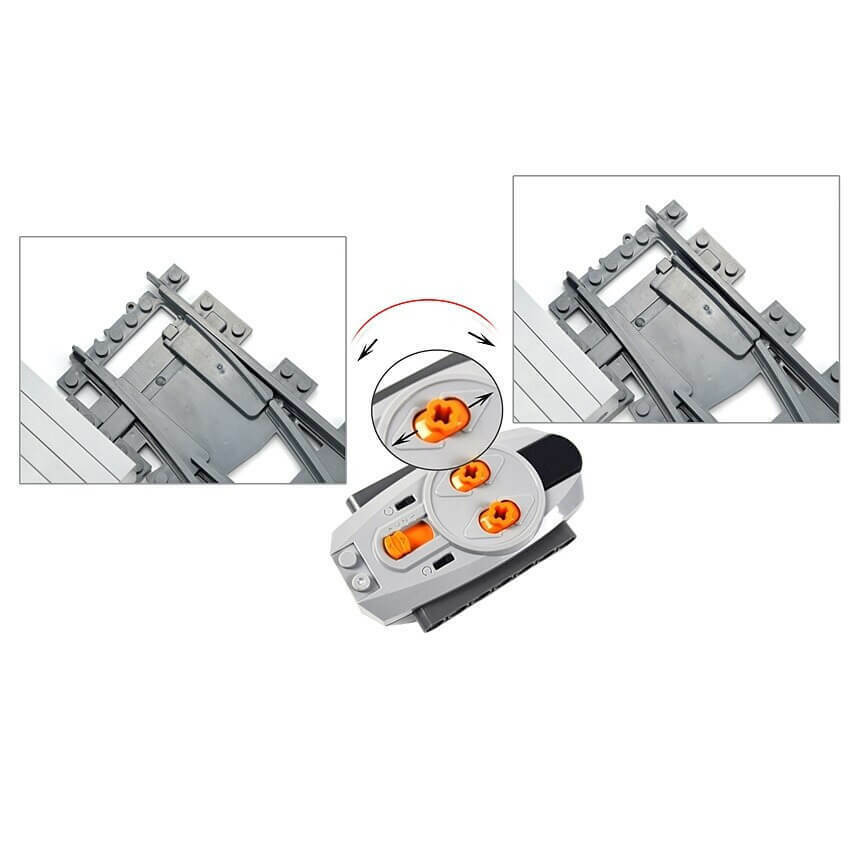 City Rail Motorized Track Switch for Lego Kit Train Building Blocks Sets DIY