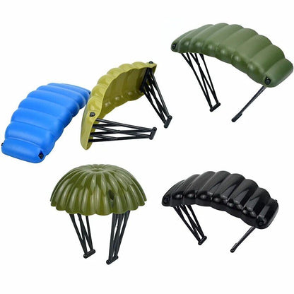 2Pcs MOC WW2 Parachute PUBG Army Weapon Soldier Figures Building Blocks Toy DIY