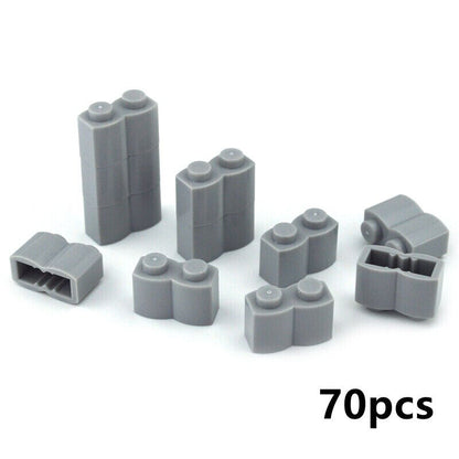 40-70pcs 30136 1x2 1x4 with Wave Parts for Lego Kits Bricks Building Block Sets