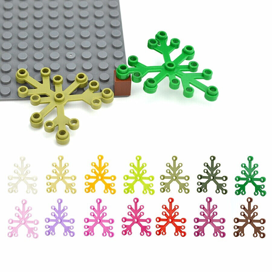 40pcs 6x5 Leaf 2417 City Parts for Lego Kit Plant Flower bricks Building Blocks