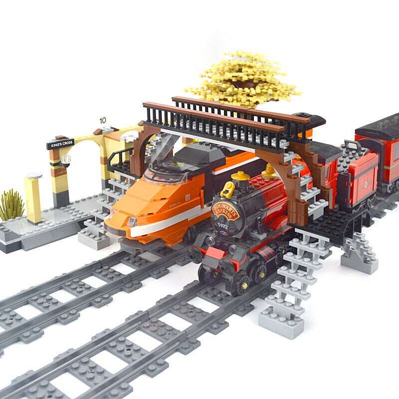 Bridge Tracks w/ Rock for Lego Kit Train Building Blocks Sets DIY - 20 Sets! - The Drift Art Co.