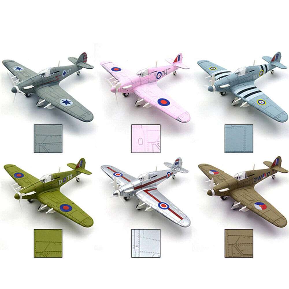 1pc 1/48 Scale British Hurricane Fighter Aircraft Plane Assembly Kit Model Toy - The Drift Art Co.