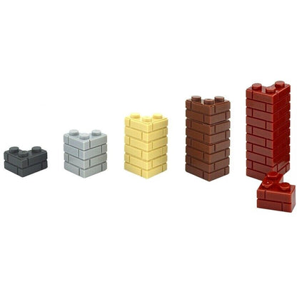 90pc 1x2 Dots SM3232 MOC Part for Lego Kit Corner Wall brick Building Blocks Set