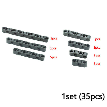 35pcs Tech Parts for Lego Kits beam Studless Liftarm Crane Building Blocks Sets