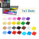 300pcs Thin 1x1 Dots 3024 DIY for Lego Kits Wall bricks Building Blocks Set | The Drift Art Co. 1