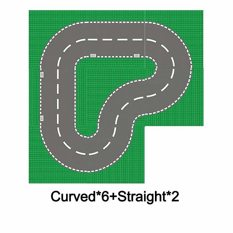 Juego 3 - Curvo 6 piezas + Recto Street 2 piezas