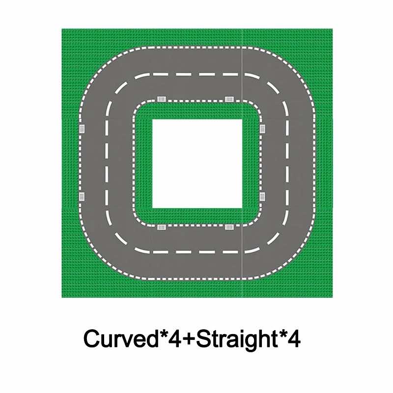 Juego 1 - Calle curva + recta 4 piezas