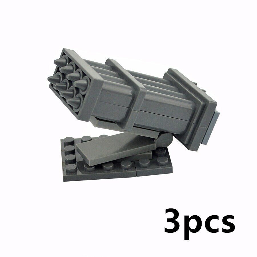 3pc Military Rocket Cannon Missle Tank Weapon Gun WW2 Building Blocks Toy DIY -  - The Drift Art Co.