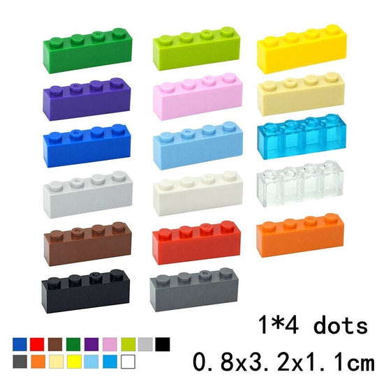 40pcs 1x4 Thick Brick 3010 Educational Building Block Bricks Toy DIY - 17 Colors