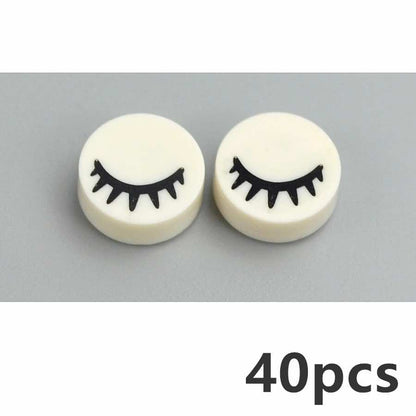 40pcs 98138 Part 1x1 Tile Round Eyelash Pupile For Lego Building Blocks Sets DIY -  - The Drift Art Co.