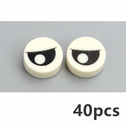 40pcs 98138 Part 1x1 Tile Round Eyelash Pupile For Lego Building Blocks Sets DIY -  - The Drift Art Co.