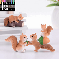 4pc Cute Squirrel Elf Nut Animal Miniature Garden Home Art Toy Figure Doll DIY - Action Figure -  - The Drift Art Co.