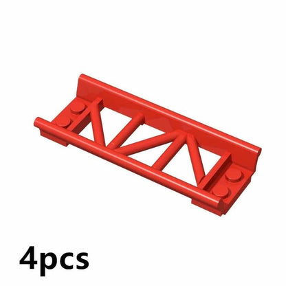 4pc Roller Coaster Rail Bow Slope w Shaft for Lego Kit Building Blocks Brick Set -  - The Drift Art Co.