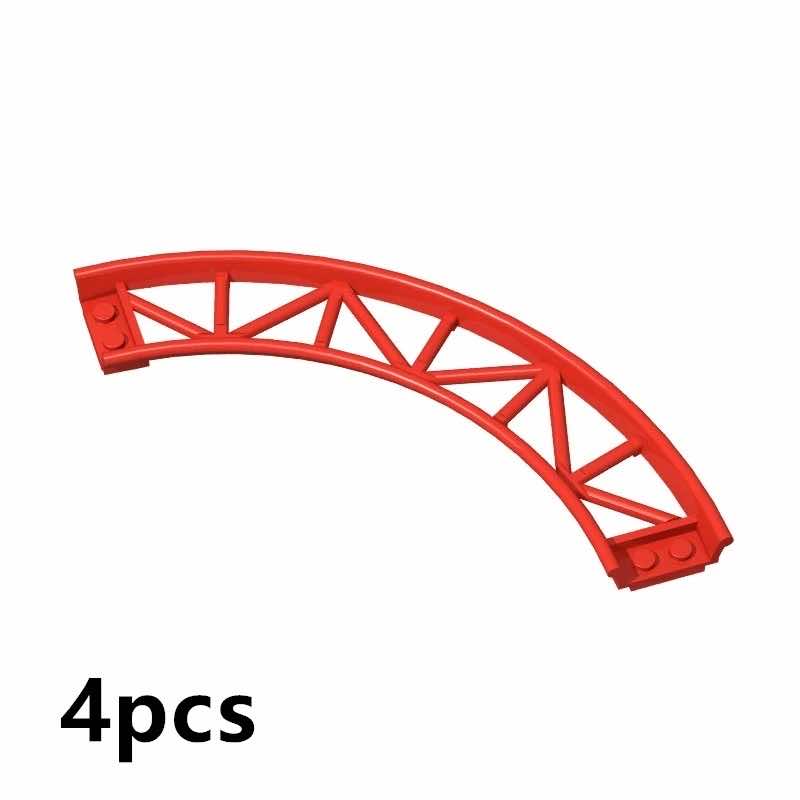 4pc Roller Coaster Rail Bow Slope w Shaft for Lego Kit Building Blocks Brick Set -  - The Drift Art Co.