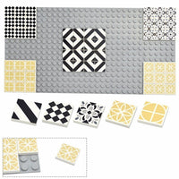 50pcs MOC House 2x2 Floor Ceramic Printed Tile Building Blocks Bricks Toy DIY - Minifigure -  - The Drift Art Co.