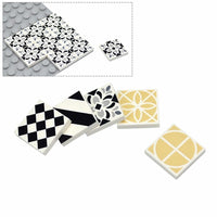 50pcs MOC House 2x2 Floor Ceramic Printed Tile Building Blocks Bricks Toy DIY - Minifigure -  - The Drift Art Co.