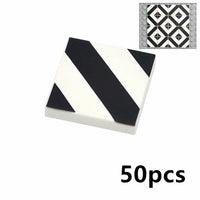 50pcs MOC House 2x2 Floor Ceramic Printed Tile Building Blocks Bricks Toy DIY - Minifigure -  - The Drift Art Co.