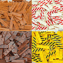 50pcs Smooth Wood Board Flat 1x4 City House Building Blocks Bricks - Var Colors - Minifigure -  - The Drift Art Co.