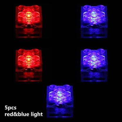 5pcs 2x2 dot LED Light Up Colorful Educational Building Blocks Brick Toy -SQUARE -  - The Drift Art Co.