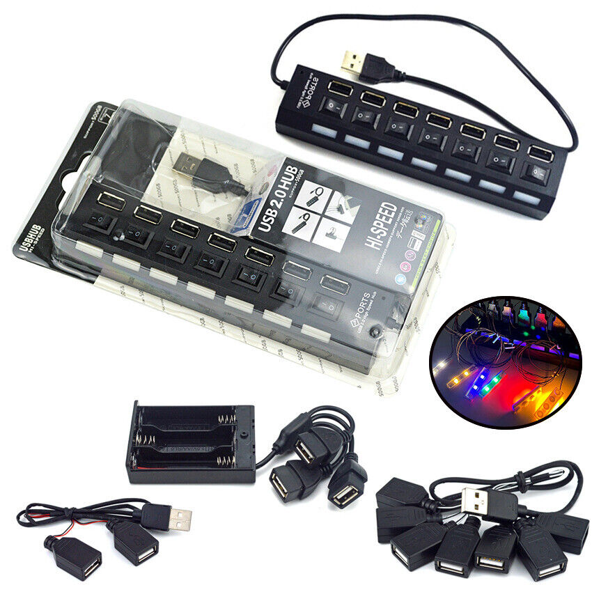 7 USB Ports For LED Light Kit 10220 Street Educational Building Blocks Brick Toy - Minifigure -  - The Drift Art Co.