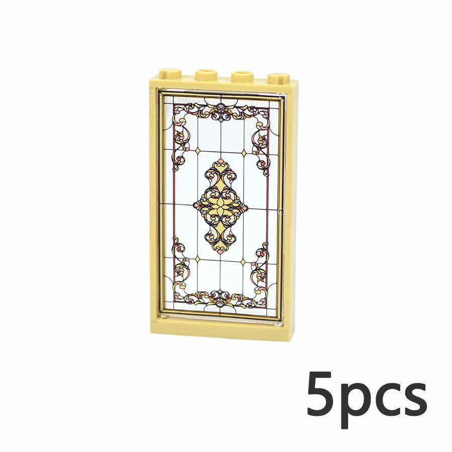 Church Window 57895 60596 1x4x6 House Parts for LEGO Sets Building Block Sets - Window -  - The Drift Art Co.