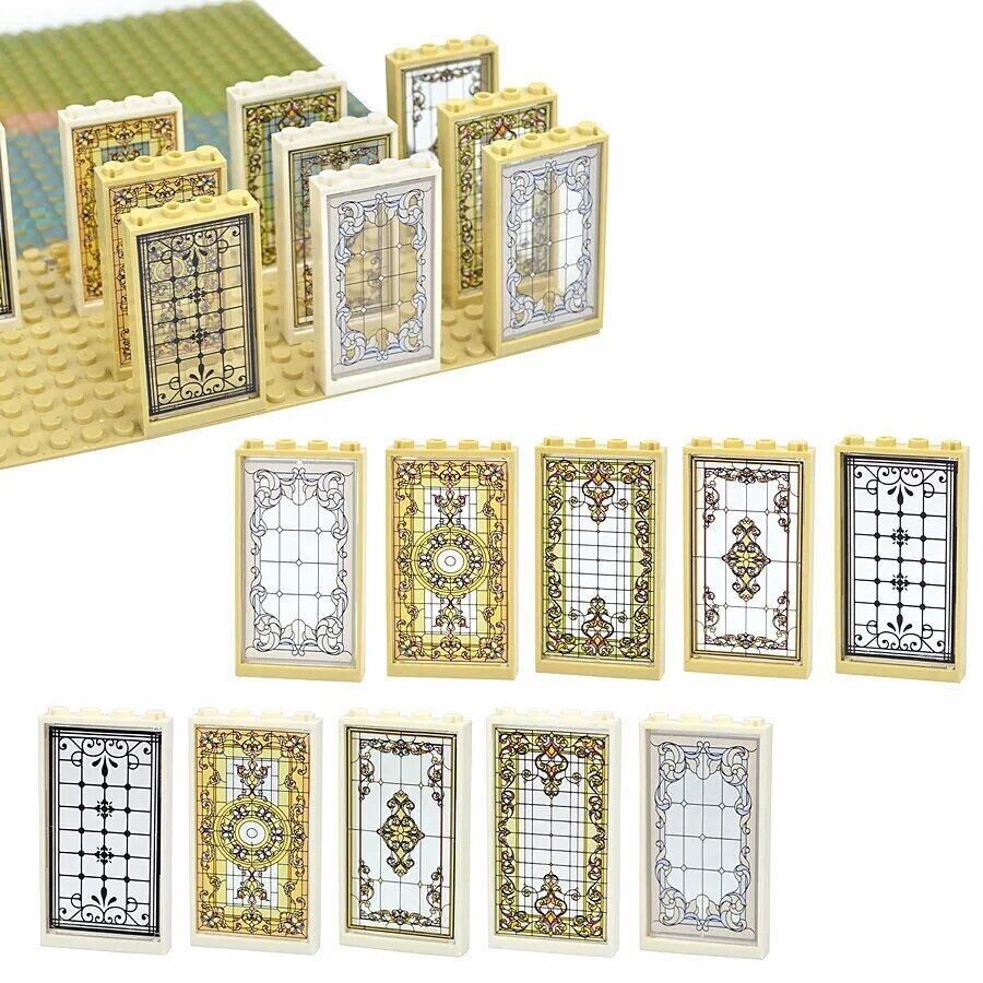 Church Window 57895 60596 1x4x6 House Parts for LEGO Sets Building Block Sets - Window -  - The Drift Art Co.