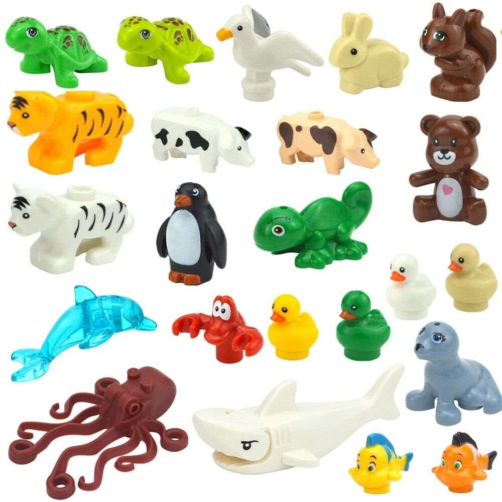 City Animals Zoo Dinosaur Shark Cat Dog Turtle for Sets Building Blocks Sets DIY -  - The Drift Art Co.