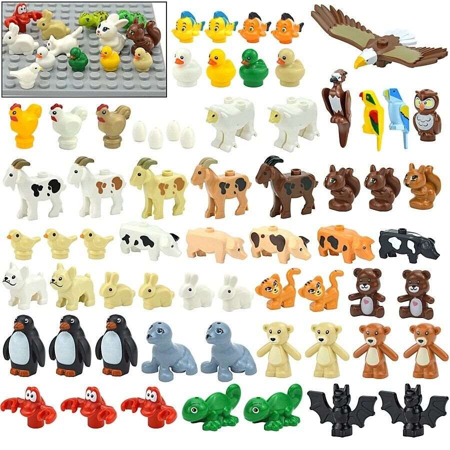 City Animals Zoo Dinosaur Shark Cat Dog Turtle for Sets Building Blocks Sets DIY - LEGO (R) Bricks, Pieces & Parts -  - The Drift Art Co.