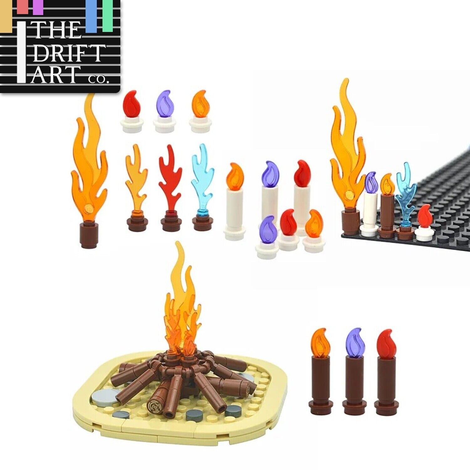 City Food Bonfire 7762 37775 Candle Flame part for Lego Sets Building Block Sets - Bricks & Blocks -  - The Drift Art Co.