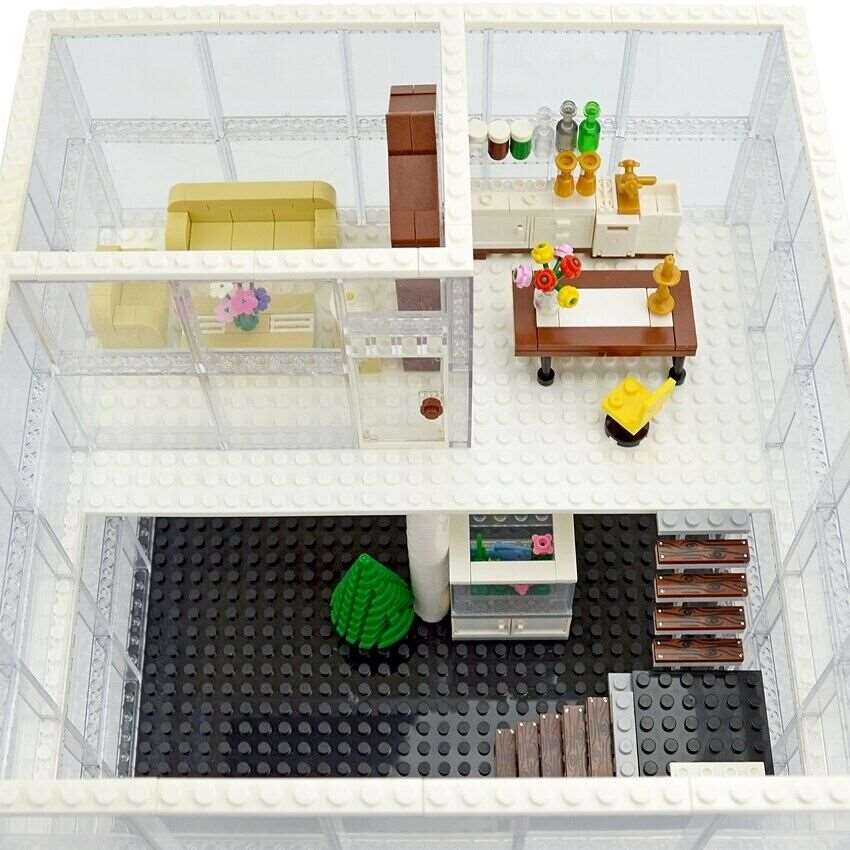 City Glass House Baseplate 2 Floors MOC Parts for Lego Building Block Sets DIY -  - The Drift Art Co.#variant_sku#