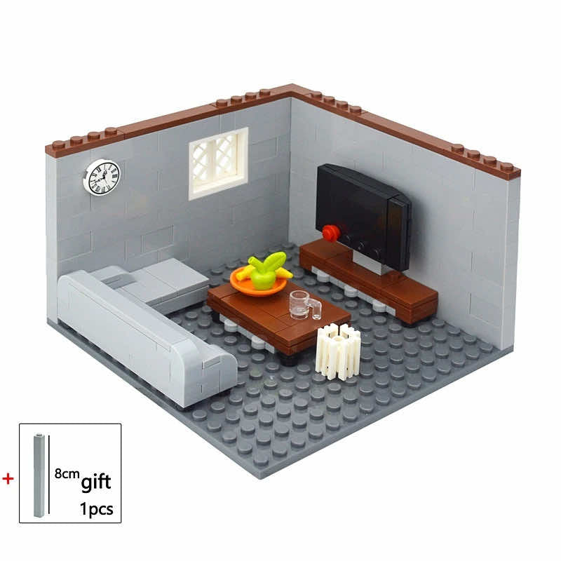 City House Bedroom Living Room Bathroom Parts for Lego Building Block Brick Sets -  - The Drift Art Co.