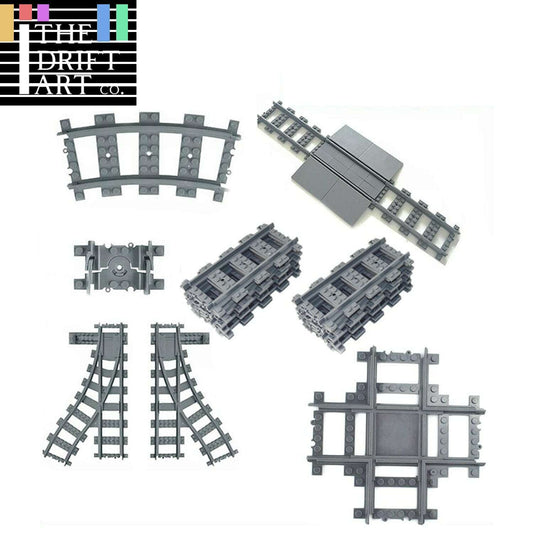 City Rail Flexible Tracks for Lego Kit Train Building Blocks Sets DIY - 15 types -  - The Drift Art Co.
