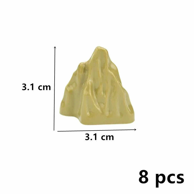 Rock Panel Rockery Mountain 8pc MOC Parts for Lego Sets Building Blocks Sets DIY - LEGO (R) Bricks, Pieces & Parts -  - The Drift Art Co.