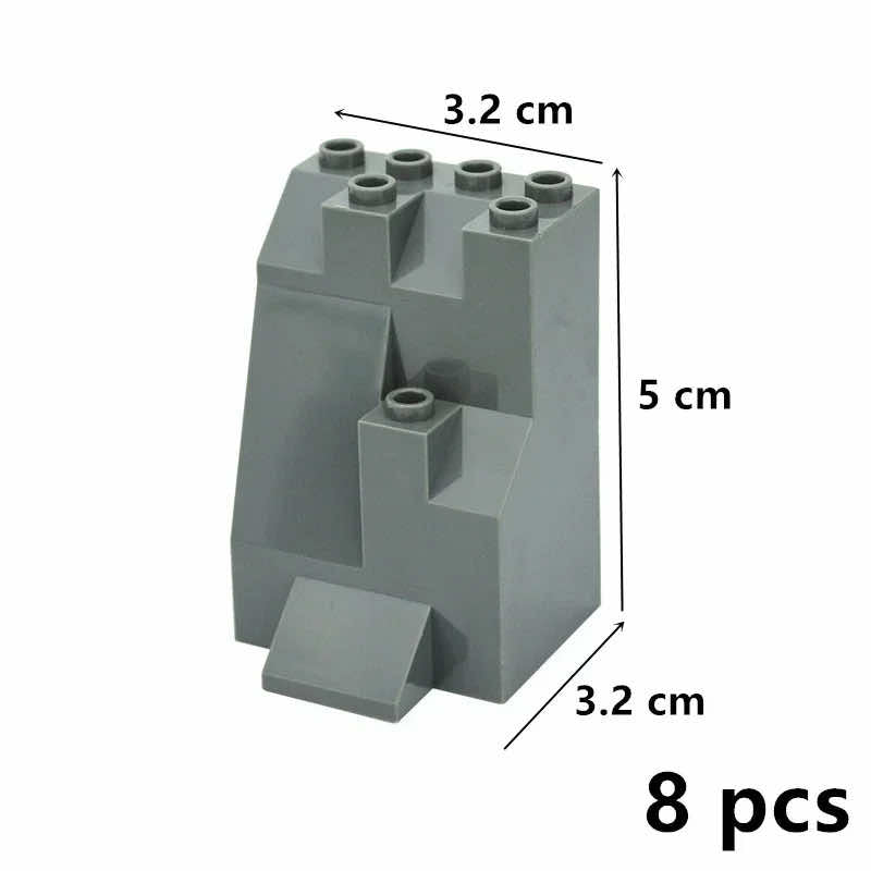 Rock Panel Rockery Mountain 8pc MOC Parts for Lego Sets Building Blocks Sets DIY -  - The Drift Art Co.