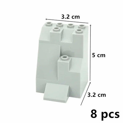 Rock Panel Rockery Mountain 8pc MOC Parts for Lego Sets Building Blocks Sets DIY -  - The Drift Art Co.