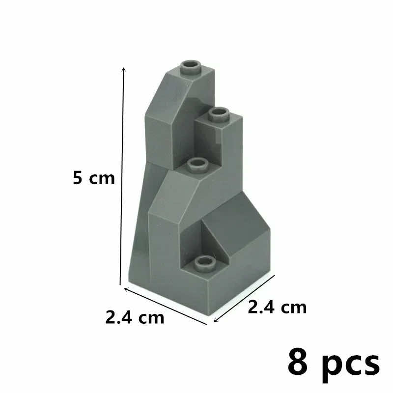 Rock Panel Rockery Mountain 8pc MOC Parts for Lego Sets Building Blocks Sets DIY - LEGO (R) Bricks, Pieces & Parts -  - The Drift Art Co.