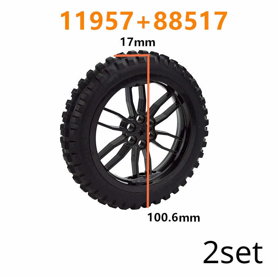 Technic Parts for Lego Kit Motorcycle Tire Wheel Hub Building Blocks Model Sets -  - The Drift Art Co.