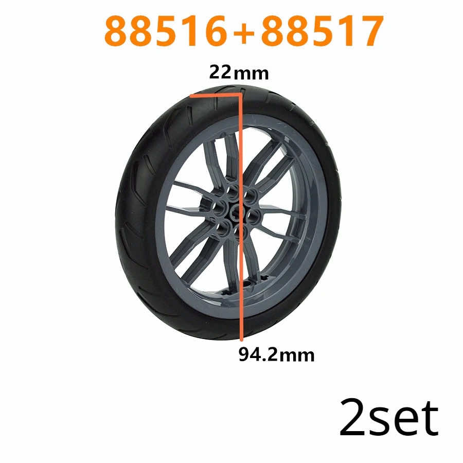 Technic Parts for Lego Kit Motorcycle Tire Wheel Hub Building Blocks Model Sets - LEGO (R) Bricks, Pieces & Parts -  - The Drift Art Co.