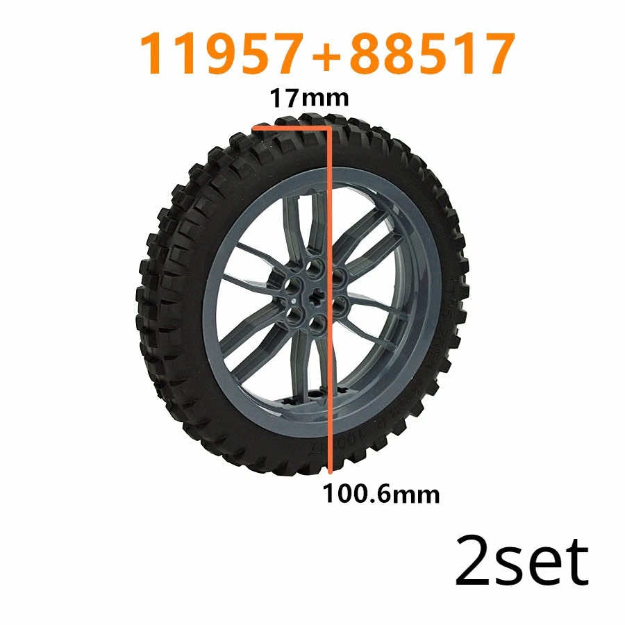 Technic Parts for Lego Kit Motorcycle Tire Wheel Hub Building Blocks Model Sets -  - The Drift Art Co.