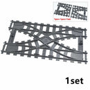 Track Crossing Switch Forked Rail for Lego Kit Train Building Blocks Sets DIY - LEGO (R) Bricks, Pieces & Parts -  - The Drift Art Co.