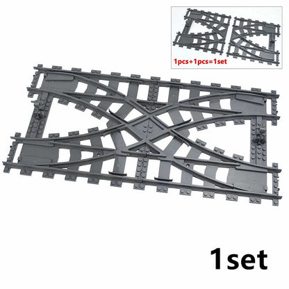 Track Crossing Switch Forked Rail for Lego Kit Train Building Blocks Sets DIY -  - The Drift Art Co.