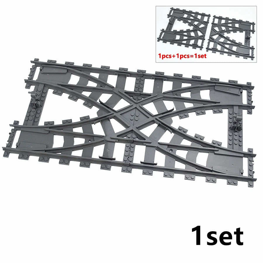 Track Crossing Switch Forked Rail for Lego Kit Train Building Blocks Sets DIY - LEGO (R) Bricks, Pieces & Parts -  - The Drift Art Co.