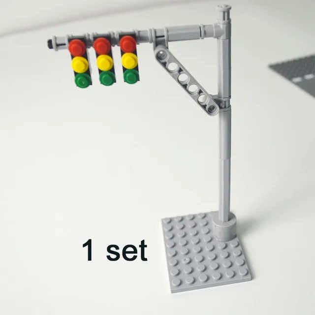 Train Station Bus Stop Signal Lamp Traffic Lights for LEGO Kit Train Building Blocks Sets DIY - Train Track -  - The Drift Art Co.