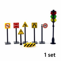 Train Station Bus Stop Signal Lamp Traffic Lights for LEGO Kit Train Building Blocks Sets DIY - Train Track -  - The Drift Art Co.