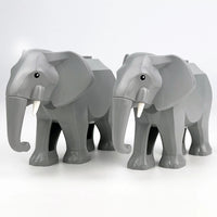 1pc MOC Elephant City Short Long Tusk Animals for LEGO Building Blocks Sets DIY