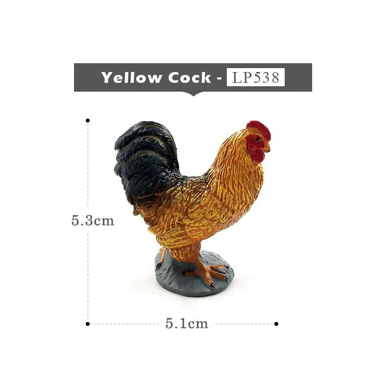 1pc Simulation Chicken Duck Goose Figurine Animal Miniature Art Toy Figure Doll
