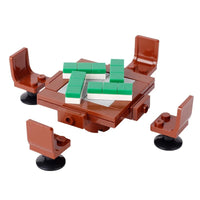 MOC City Poker Table Slots Chess Cards Game Room For LEGO Building Blocks Set